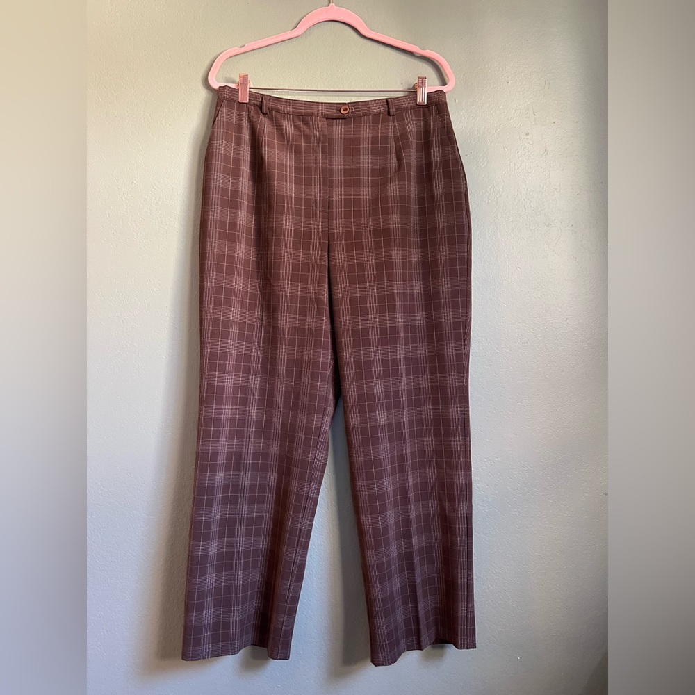 Brown Plaid Trousers